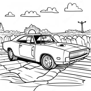 1970 Dodge Charger Racing Coloring Page 49655-41426