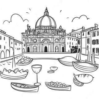 Italy Landmark Coloring Page 49664-41435