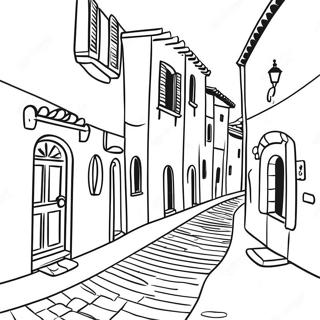 Charming Italian Village Coloring Page 49665-41430