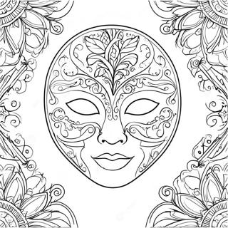 Elegant Phantom Of The Opera Mask Coloring Page 49685-41450