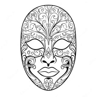 Elegant Phantom Of The Opera Mask Coloring Page 49685-41451