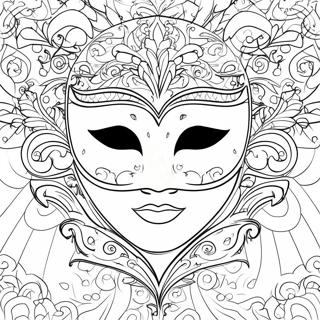 Elegant Phantom Of The Opera Mask Coloring Page 49685-41452