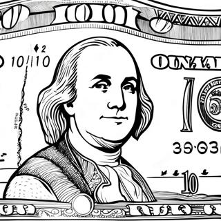 100 Dollar Bill Coloring Page 49704-41458