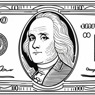 100 Dollar Bill Coloring Page 49704-41459