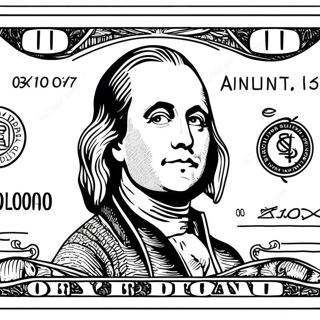 Realistic 100 Dollar Bill Coloring Page 49705-41467