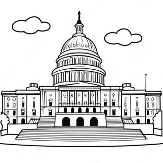 Colorful Government Building Coloring Page 49715-41476