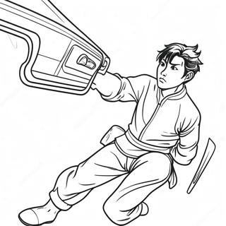 Yuji Itadori In Action Coloring Page 49725-41486