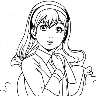 Yumeko Jabami In Action Coloring Page 49735-41493