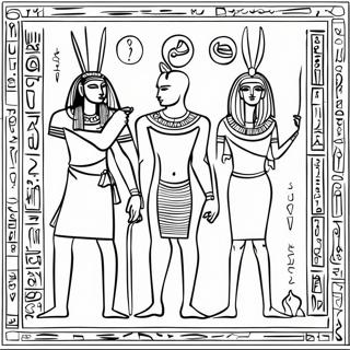 Ancient Egyptian Hieroglyphs Coloring Page 4973-3989