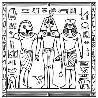 Ancient Egyptian Hieroglyphs Coloring Page 4973-3992