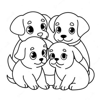 Cute Puppies At The Animal Shelter Coloring Page 49755-41502