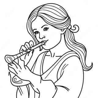 Flute Coloring Pages