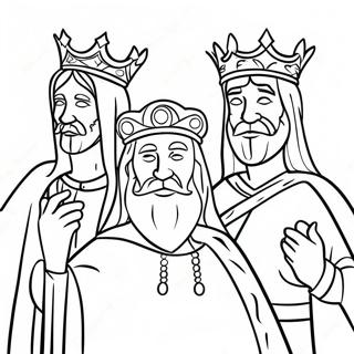 Majestic Three Kings Coloring Page 49775-41517