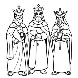 Majestic Three Kings Coloring Page 49775-41518