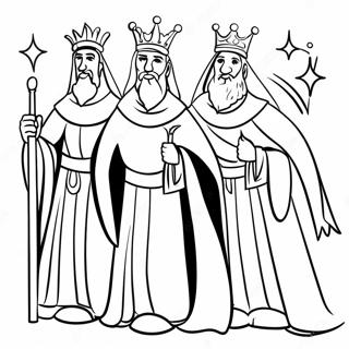 Majestic Three Kings Coloring Page 49775-41519