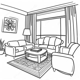 Modern Interior Design Living Room Coloring Page 49784-41528