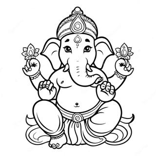 Ganesha Coloring Page 49814-41546