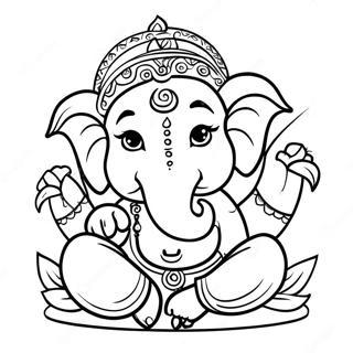 Ganesha Coloring Page 49814-41548