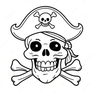 Colorful Pirate Jolly Roger Coloring Page 49825-41561