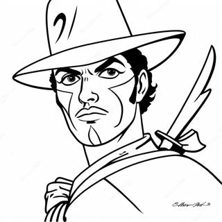 Zorro In Action Coloring Page 49835-41569