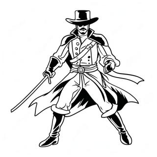 Zorro In Action Coloring Page 49835-41570