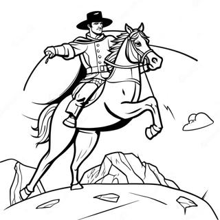 Zorro In Action Coloring Page 49835-41571