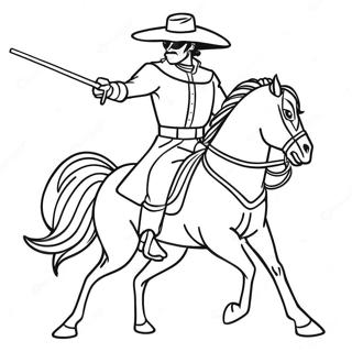 Zorro In Action Coloring Page 49835-41572