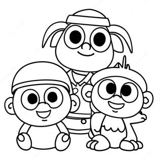 Adventurous Muppet Babies Coloring Page 4983-3997