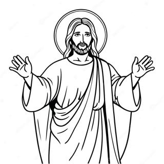 Jesus With Open Arms Coloring Page 49845-41589