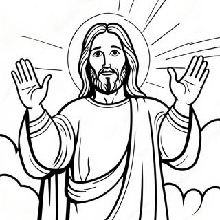 Jesus With Open Arms Coloring Page 49845-41590