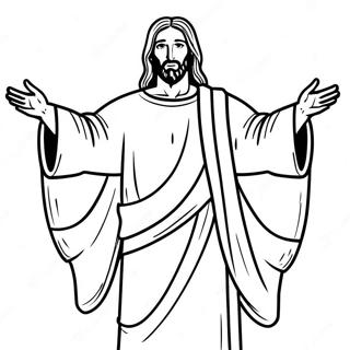 Jesus With Open Arms Coloring Page 49845-41591