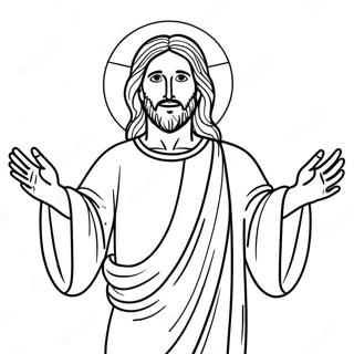 Jesus With Open Arms Coloring Page 49845-41592