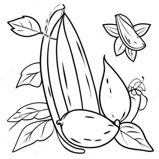 Colorful Lulav And Etrog Coloring Page 49865-41595