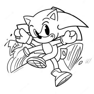 Sonic The Hedgehog Speeding Coloring Page 49875-41602