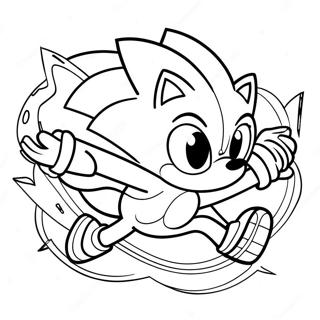 Sonic The Hedgehog Speeding Coloring Page 49875-41603