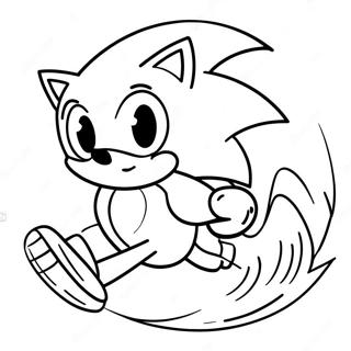 Sonic The Hedgehog Speeding Coloring Page 49875-41604