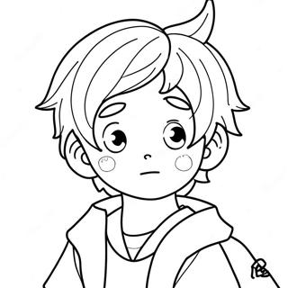 Cute Anime Boy Coloring Pages