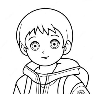 Adventurous Cute Anime Boy Coloring Page 49895-41621