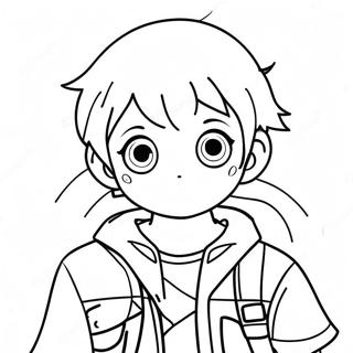 Adventurous Cute Anime Boy Coloring Page 49895-41624