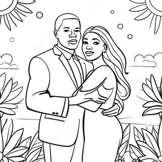 Black Couple Embracing Coloring Page 49914-41626