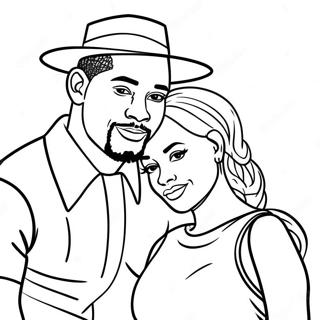 Black Couple Embracing Coloring Page 49914-41627