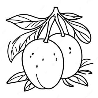 Mango Fruit Coloring Page 49924-41656