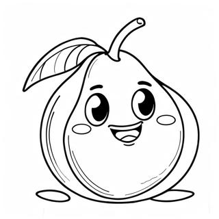 Cute Cartoon Mango Coloring Page 49925-41650