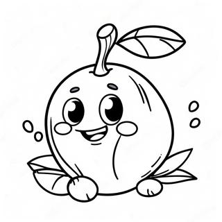 Cute Cartoon Mango Coloring Page 49925-41651