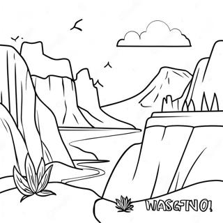 Washington State Outline Coloring Page 49944-41642