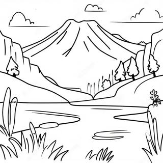 Beautiful Washington State Landscape Coloring Page 49945-41657