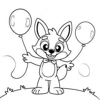 Funtime Foxy With Balloons Coloring Page 49975-41683