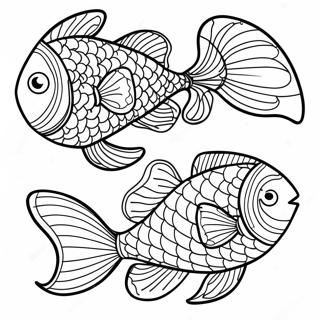 Colorful Slippery Fish Coloring Page 50014-41711