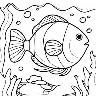 Happy Slippery Fish Swimming Coloring Page 50015-41714