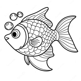 Happy Slippery Fish Swimming Coloring Page 50015-41716